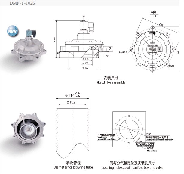 DMF-Y淹没式电磁脉冲阀