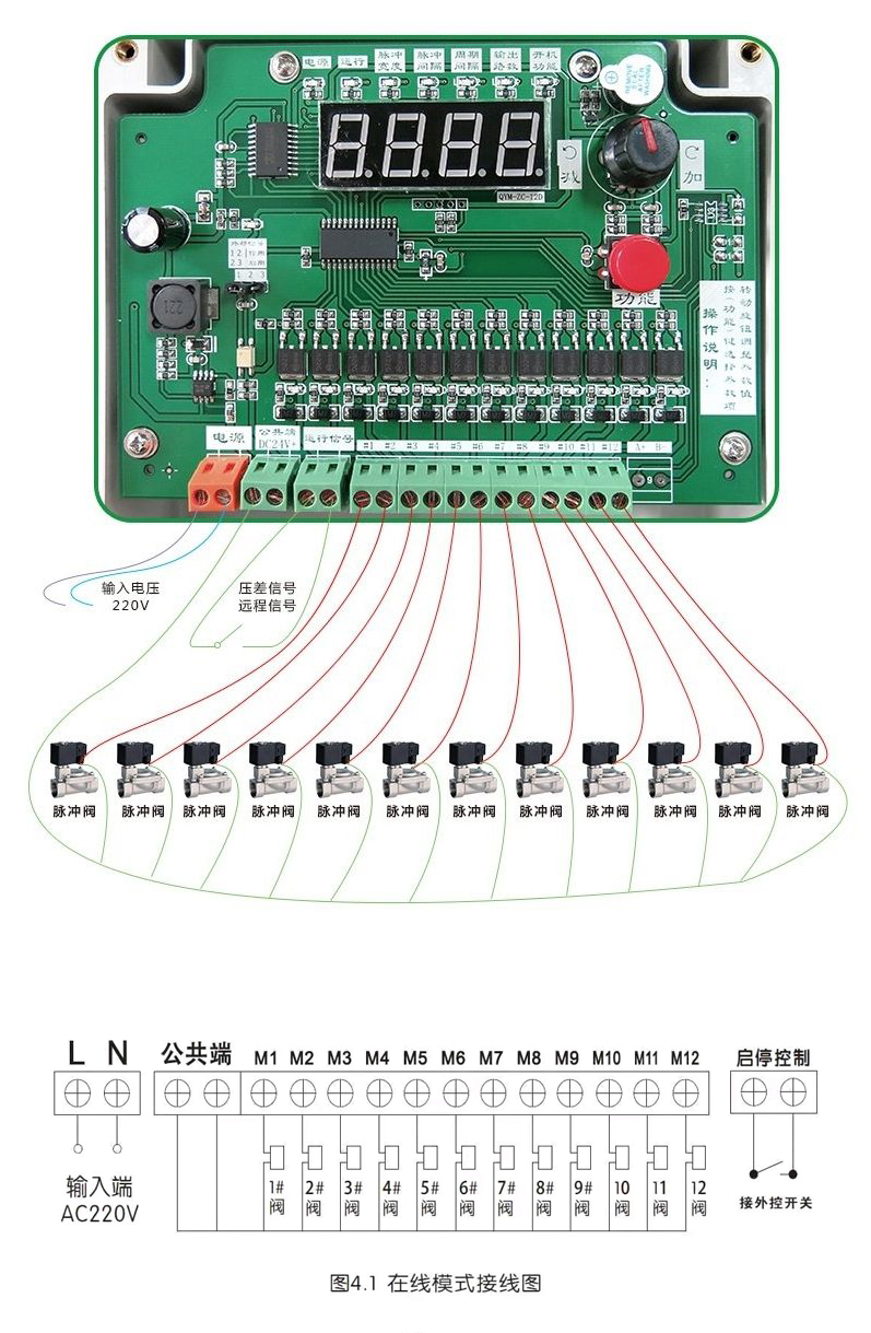 布袋除尘器电磁脉冲阀接线图